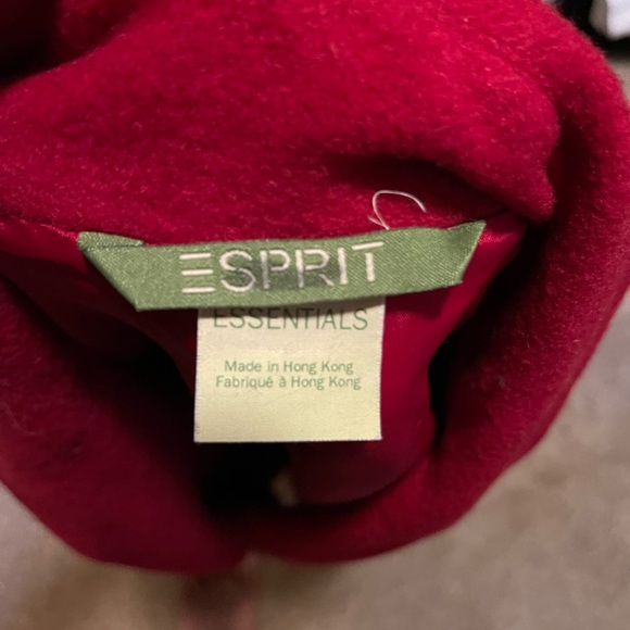 Vintage By Esprit Red Wool Blend Winter Jacket Size: M - Picture 9 of 11